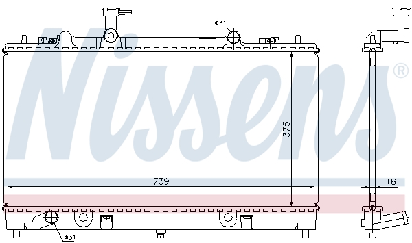 NISSENS 62466A Radiatore,...