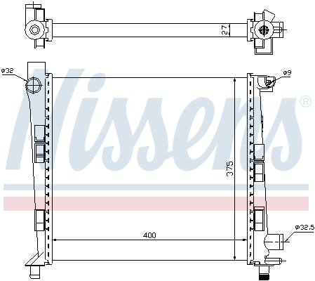 NISSENS 62546 Radiatore,...
