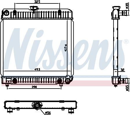 NISSENS 62740 радиатор,...