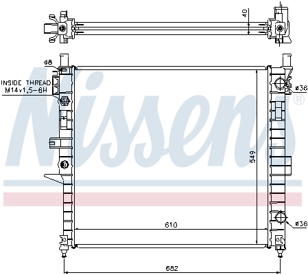 NISSENS 62787A Radiatore,...