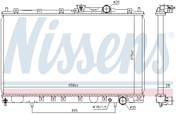 NISSENS 628431 Radiatore,...