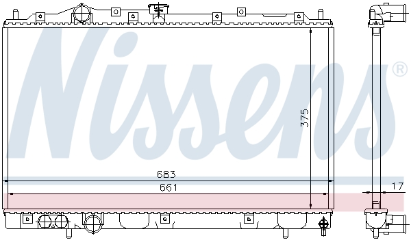 NISSENS 628591 Radiatore,...