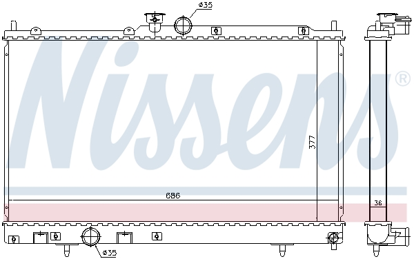 NISSENS 628956 Radiatore,...