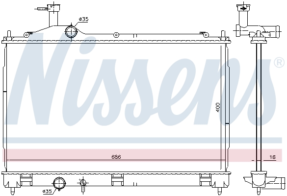 NISSENS 628967 Radiatore,...