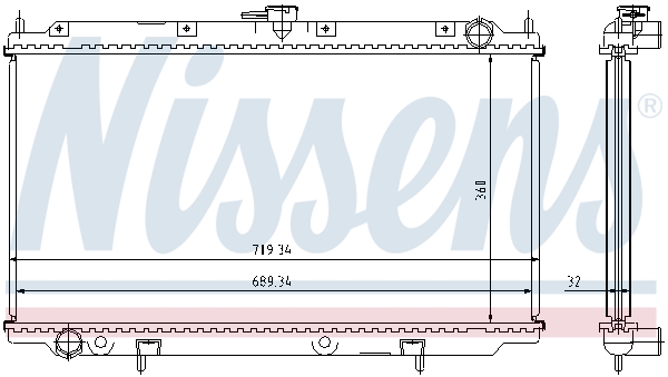 NISSENS 62923A Radiatore,...
