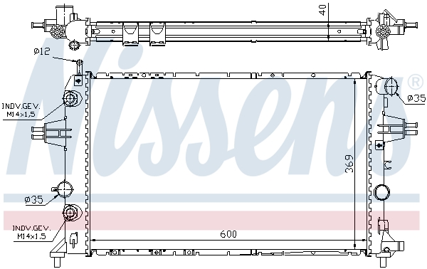 NISSENS 63003A радиатор,...