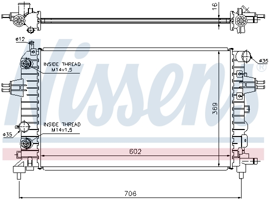 NISSENS 63027A радиатор,...