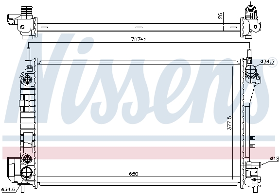 NISSENS 630703 радиатор,...