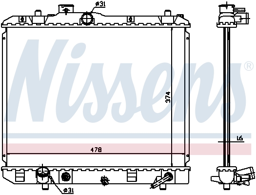 NISSENS 630706 Radiatore,...
