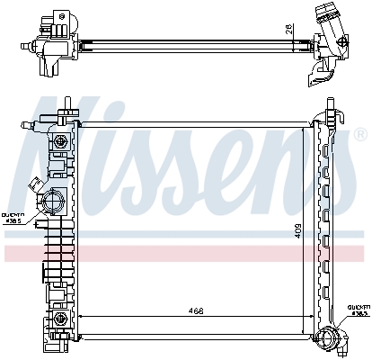 NISSENS 630737 Radiatore,...