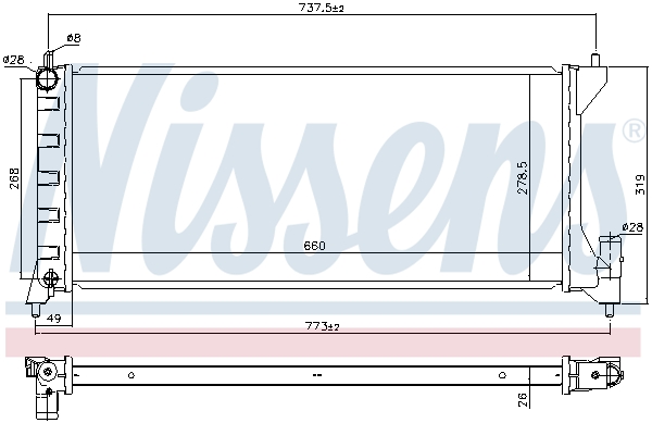 NISSENS 630749 радиатор,...