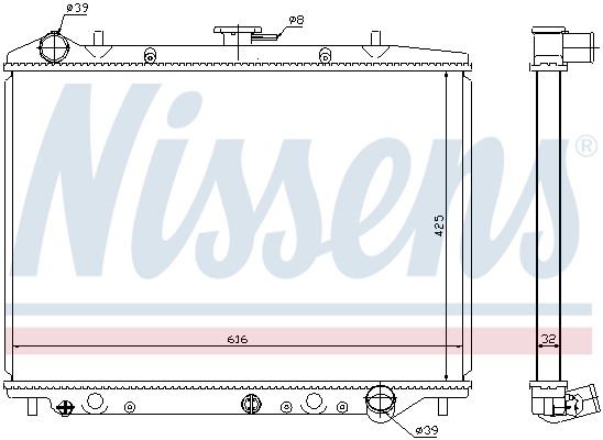 NISSENS 630754 Radiatore,...