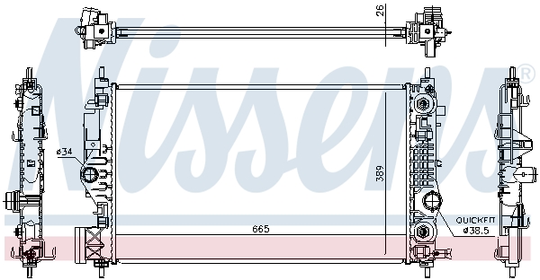 NISSENS 630762 Radiatore,...