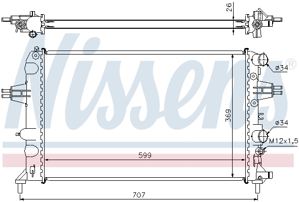 NISSENS 63095A Radiatore,...
