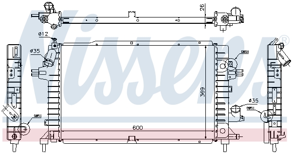 NISSENS 63112A Radiatore,...