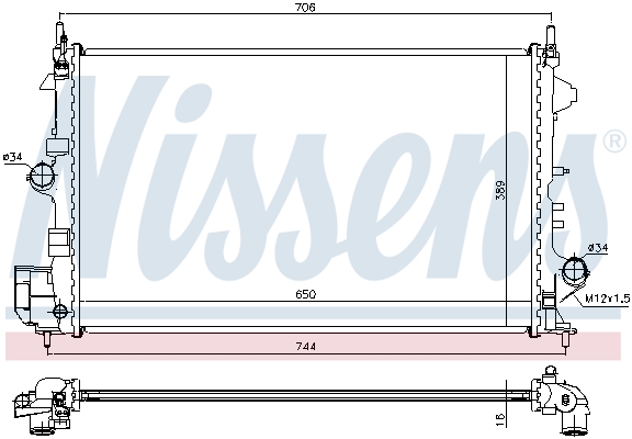 NISSENS 63123 радиатор,...