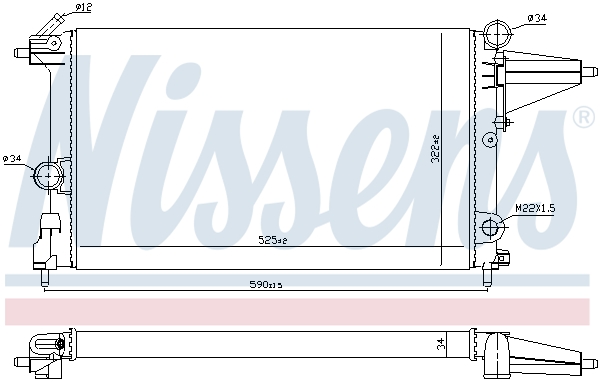 NISSENS 632231 Radiatore,...