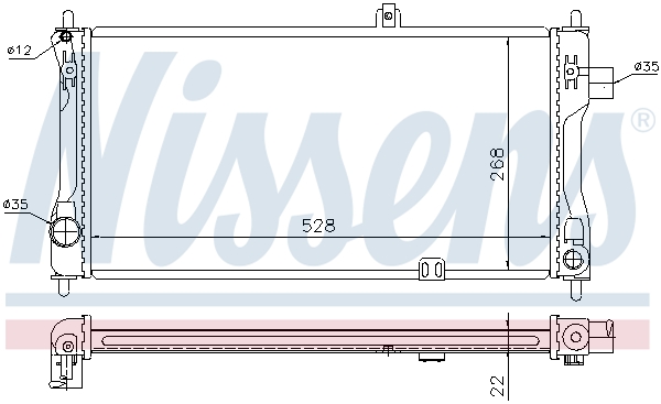 NISSENS 632421 Radiatore,...