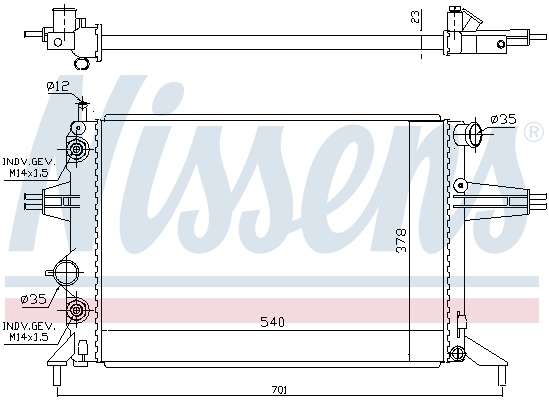 NISSENS 632481 Radiatore,...