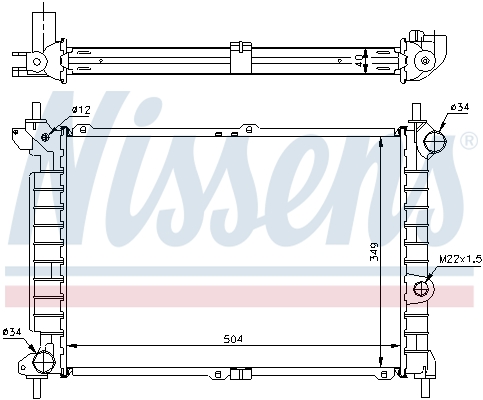 NISSENS 63291A Radiatore,...