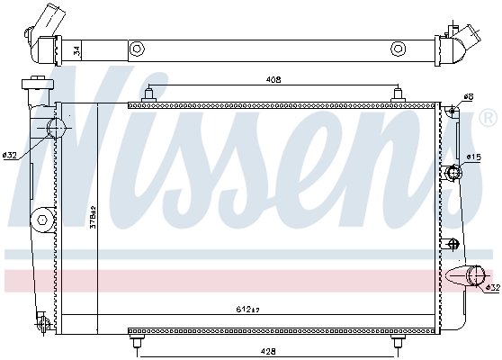 NISSENS 634811 радиатор,...