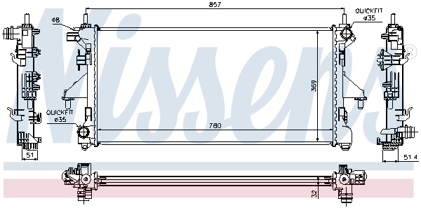 NISSENS 63555A радиатор,...