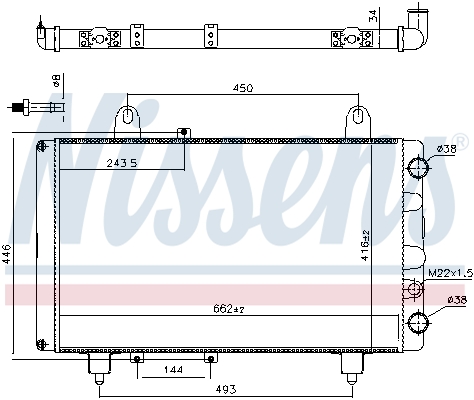 NISSENS 63561 Radiatore,...