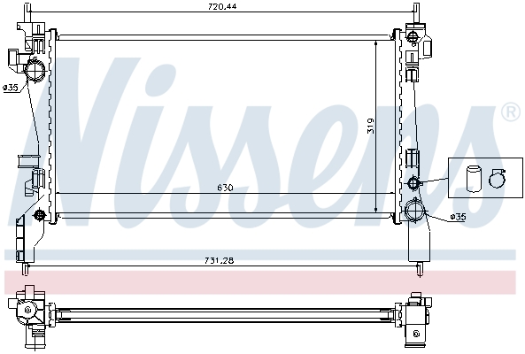 NISSENS 636004 радиатор,...