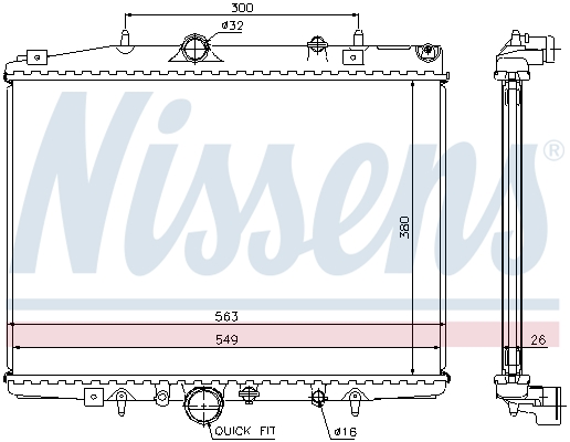 NISSENS 63703 Radiatore,...
