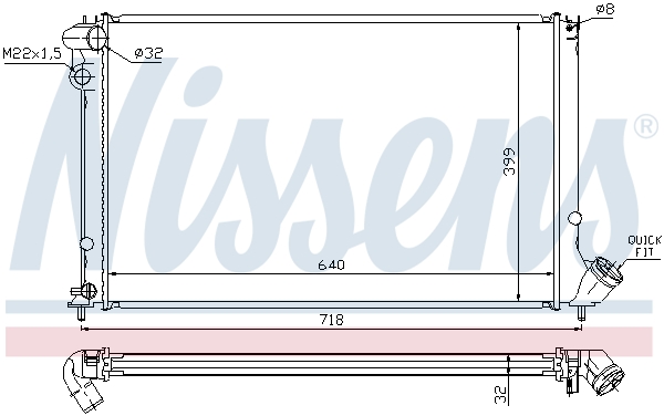 NISSENS 63733 Radiatore,...