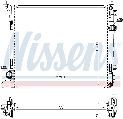 NISSENS 637664 Radiatore,...