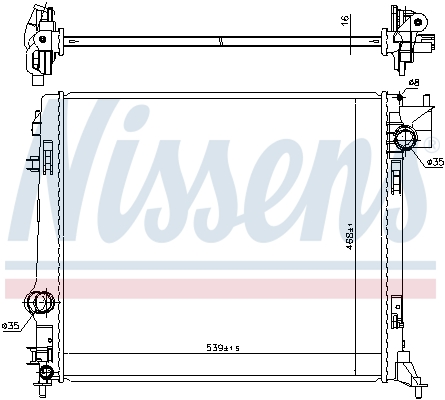 NISSENS 637665 Radiatore,...