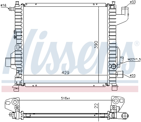 NISSENS 63835A Radiatore,...