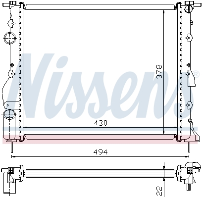 NISSENS 63884 Radiatore,...