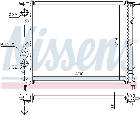 NISSENS 63924 Radiatore,...