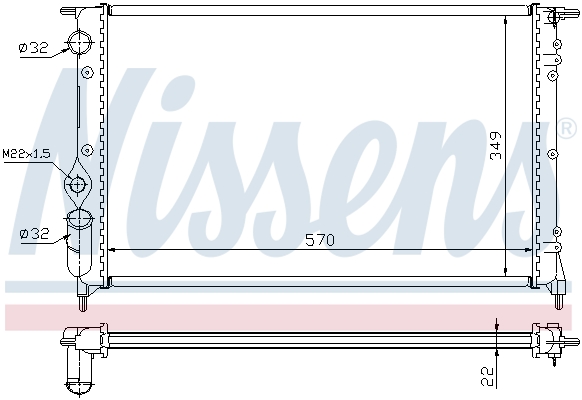 NISSENS 63925 Radiatore,...