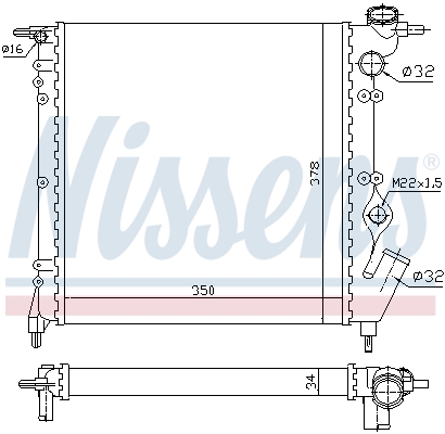 NISSENS 63928 Radiatore,...
