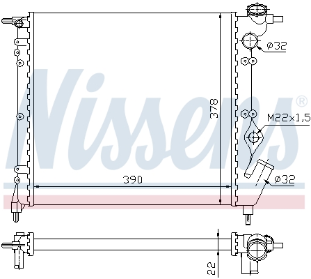 NISSENS 63929 радиатор,...