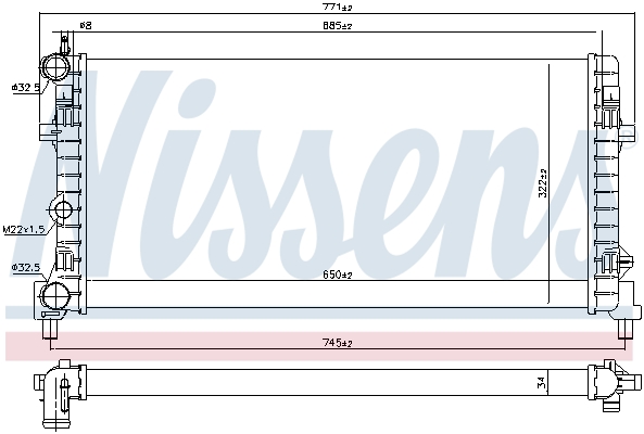 NISSENS 640012 радиатор,...