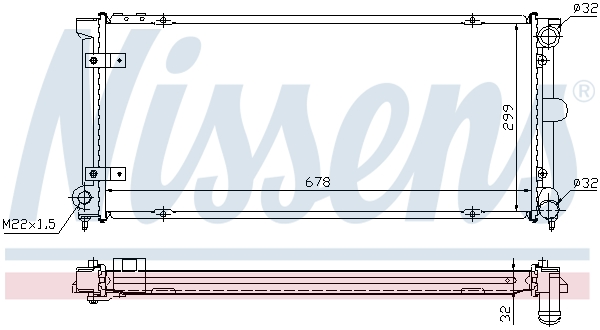 NISSENS 640041 Radiatore,...