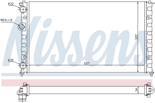 NISSENS 64006 Radiatore,...
