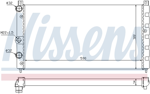 NISSENS 64065 Radiatore,...