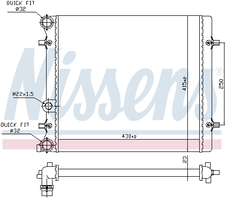 NISSENS 641011 радиатор,...