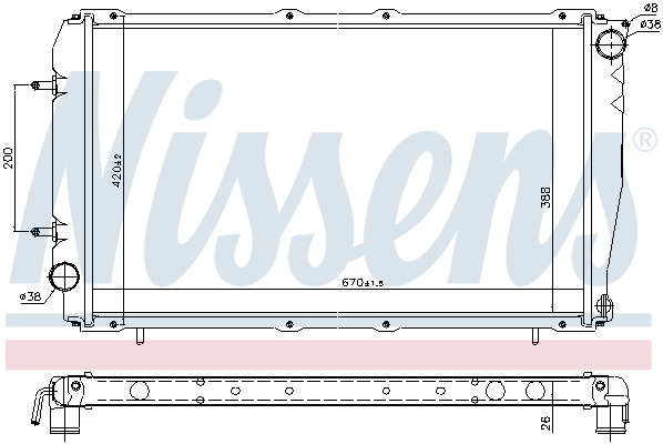 NISSENS 641111 Radiatore,...