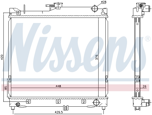 NISSENS 64162 Radiatore,...