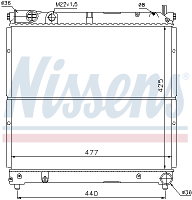 NISSENS 64164 радиатор,...