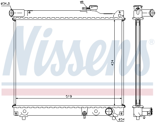NISSENS 64165 Radiatore,...
