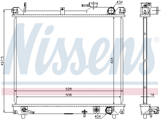 NISSENS 641757 Radiatore,...