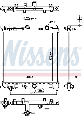NISSENS 641777 Radiatore,...