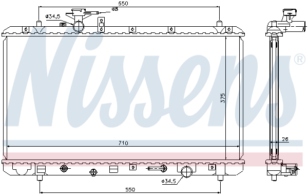 NISSENS 64205 Radiatore,...